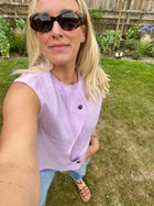 Wave Line Waistcoat - Pale Lilac