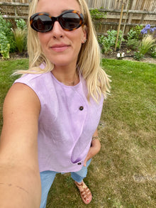 Wave Line Waistcoat - Pale Lilac