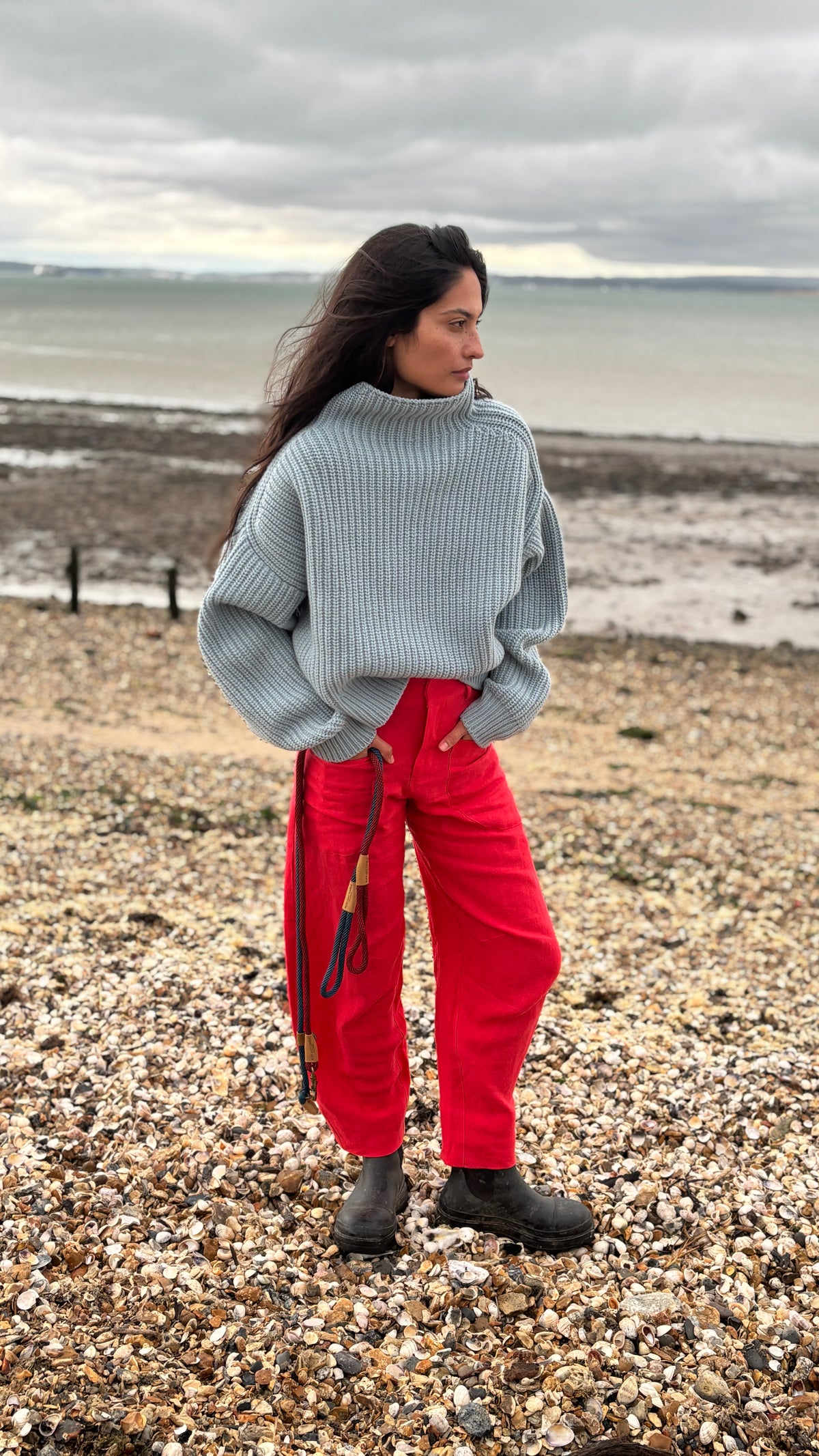 The Cilan Trouser | High-Waisted Barrel-Leg Linen Trousers | Port Mark