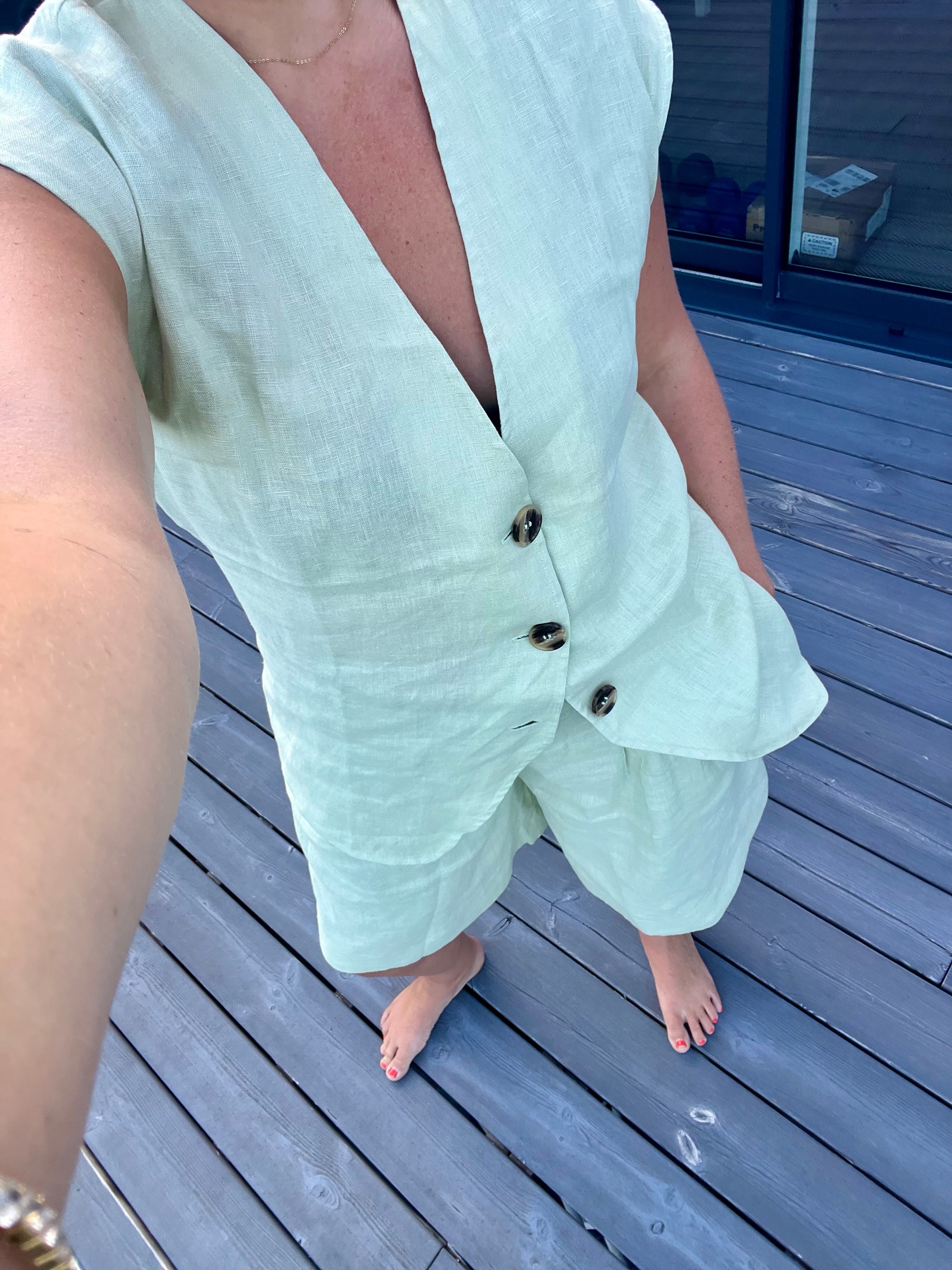 Bermuda Shorts - Matcha Green