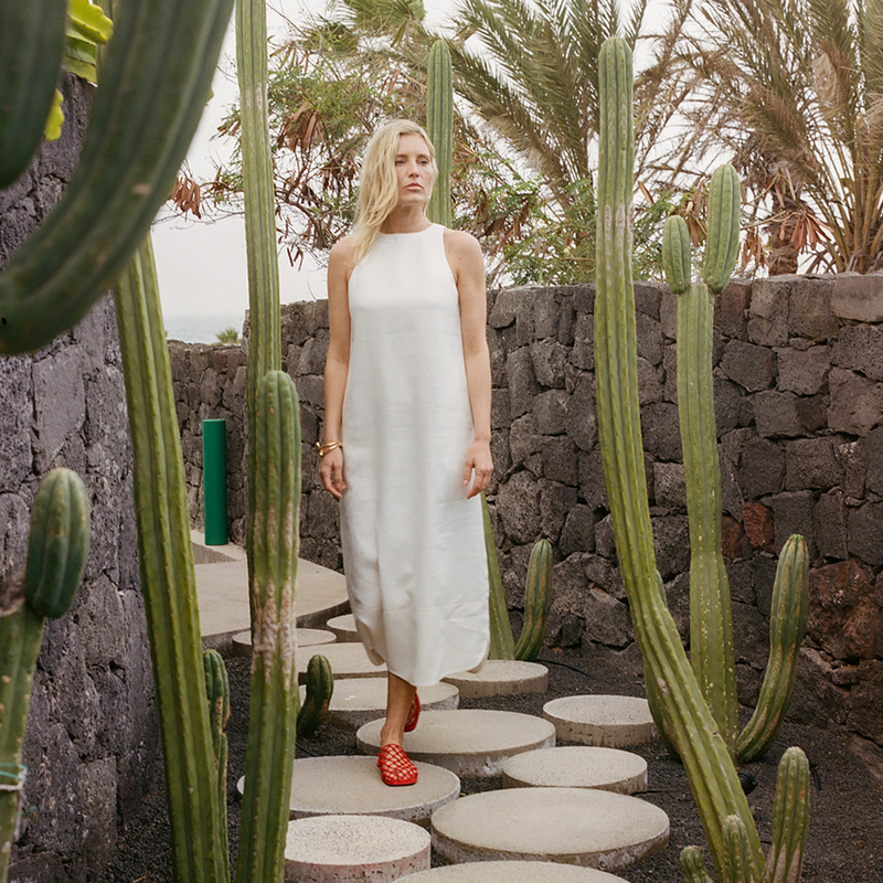 The Midi Aber Dress - Off-White