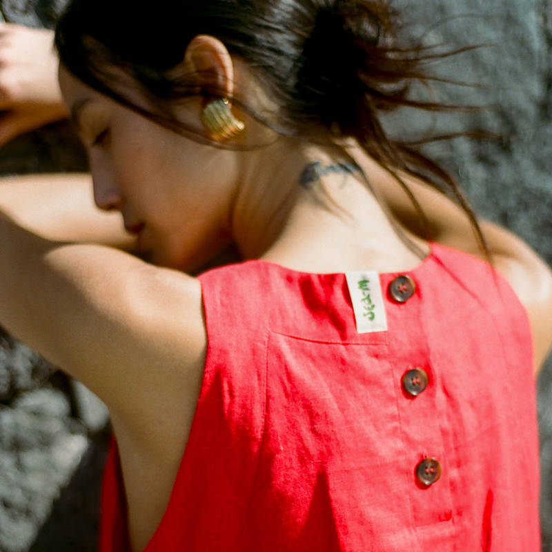 The Mini Aber Dress - Tomato Red