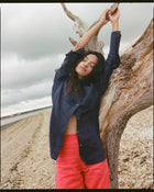 The Cilan Trouser | High-Waisted Barrel-Leg Linen Trousers | Port Mark