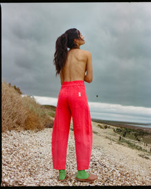 The Cilan Trouser | High-Waisted Barrel-Leg Linen Trousers | Port Mark