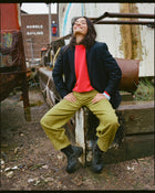 The Cilan Trouser | High-Waisted Barrel-Leg Linen Trousers | Starboard Green