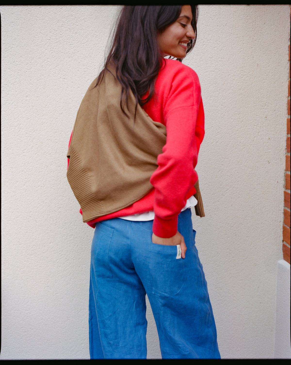 The Cilan Trouser | High-Waisted Barrel-Leg Linen Trousers | Signal Blue