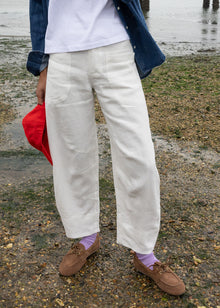 The Cilan Trouser | High-Waisted Barrel-Leg Linen Trousers | Sailcloth