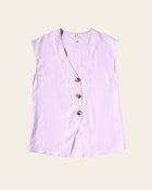 Longline Waistcoat - Pale Lilac