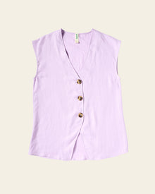 Longline Waistcoat - Pale Lilac