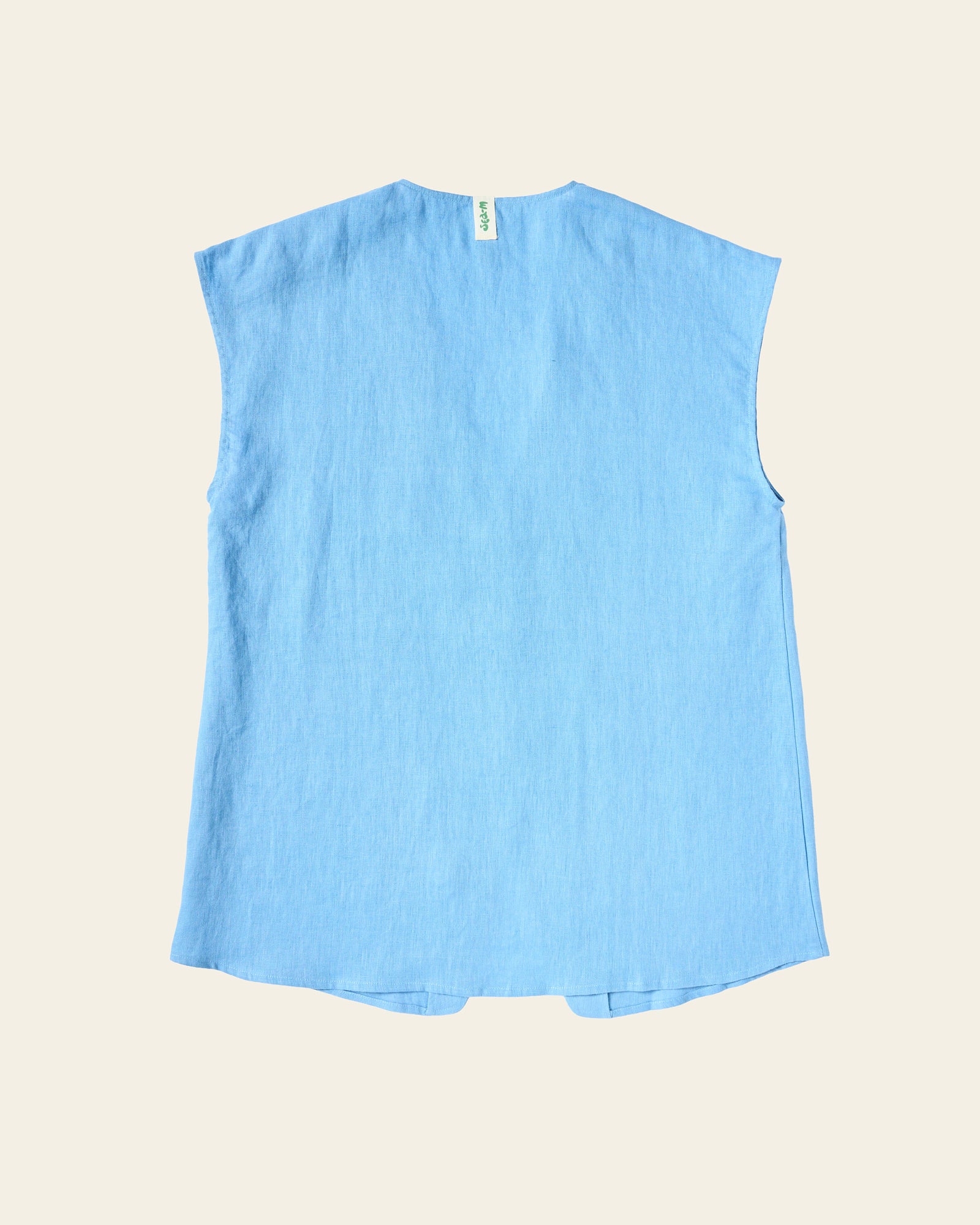 Longline Waistcoat - Cornflower Blue