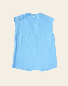 Longline Waistcoat - Cornflower Blue