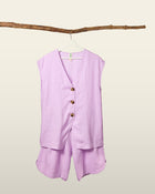 Longline Waistcoat - Pale Lilac