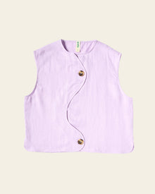 Wave Line Waistcoat - Pale Lilac