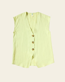 Longline Waistcoat - Matcha Green