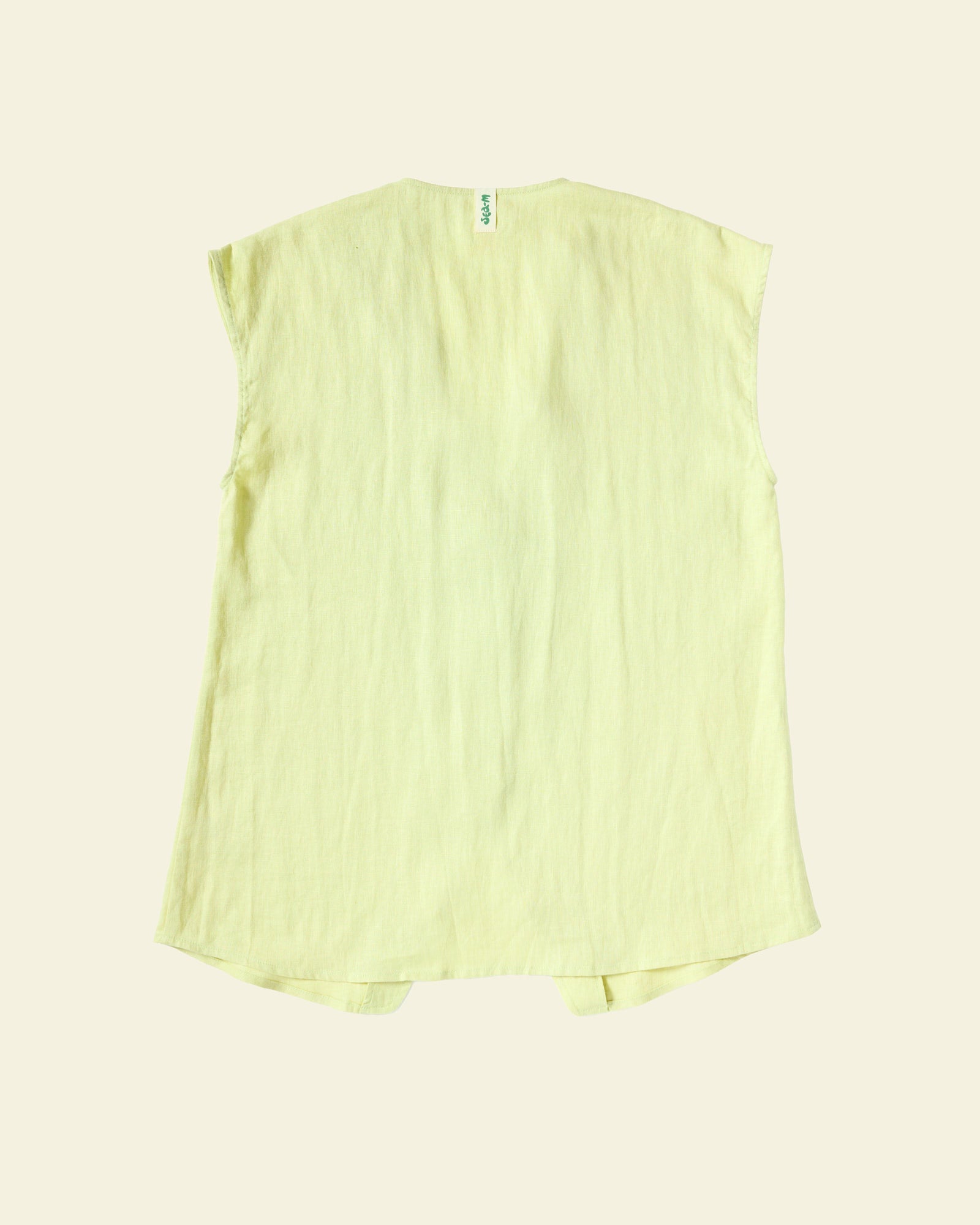 Longline Waistcoat - Matcha Green