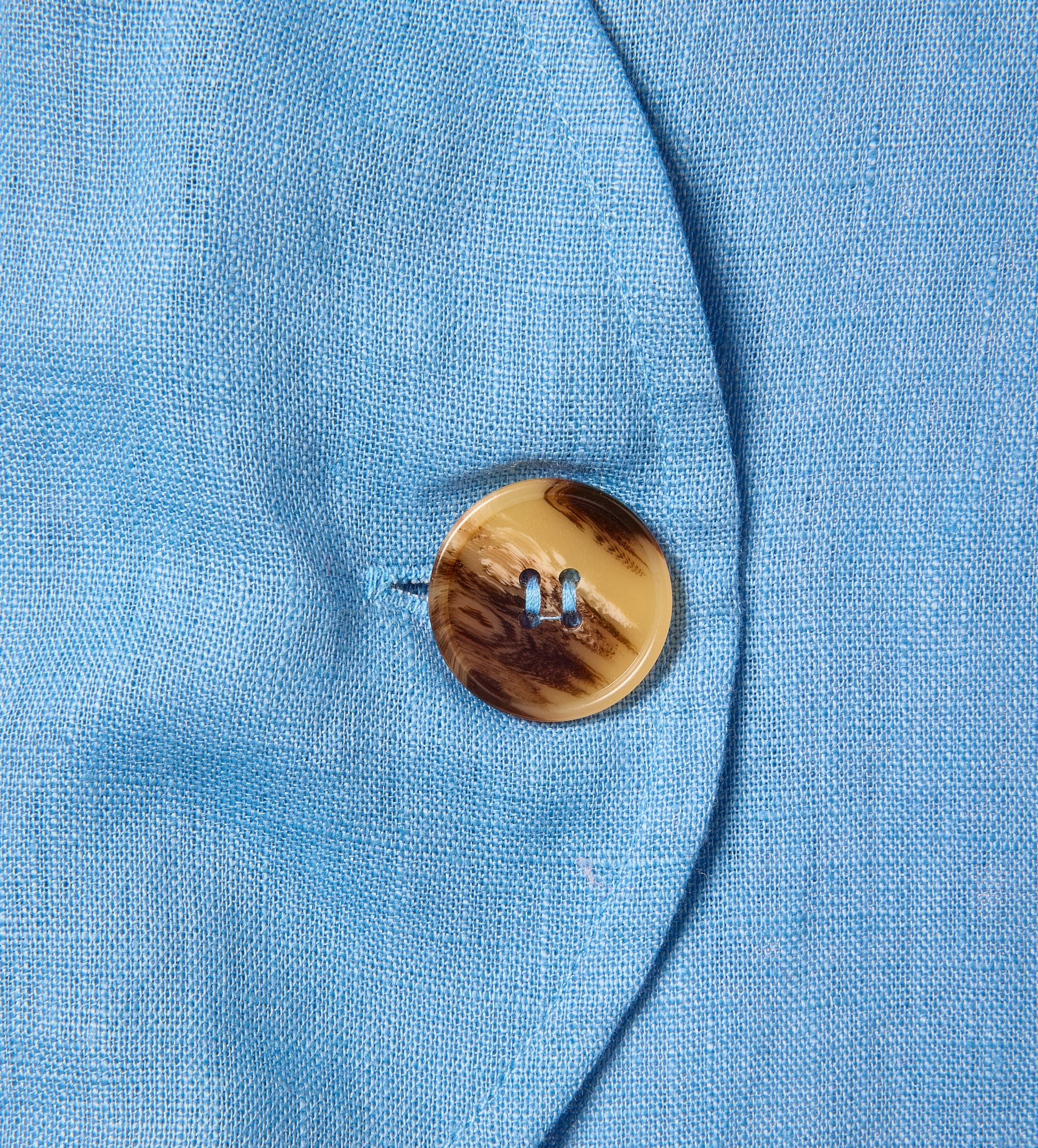 Wave Line Waistcoat - Cornflower Blue