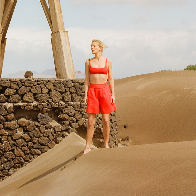 The Tide Shorts - Tomato Red