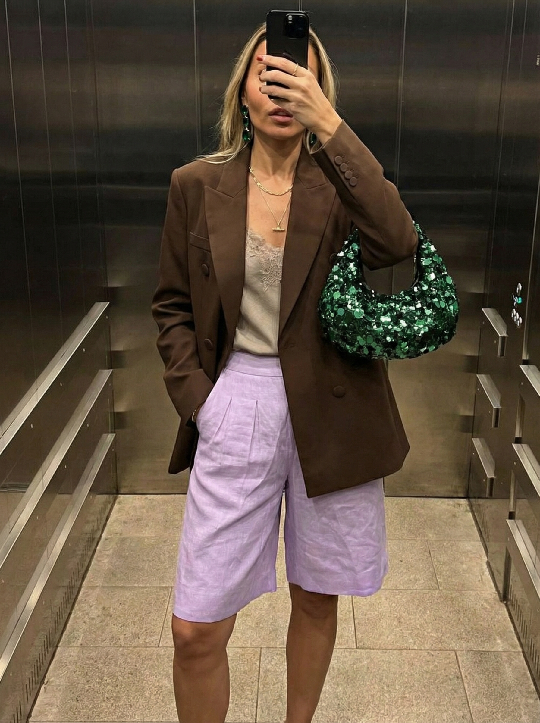 Bermuda Set - Pale Lilac Linen